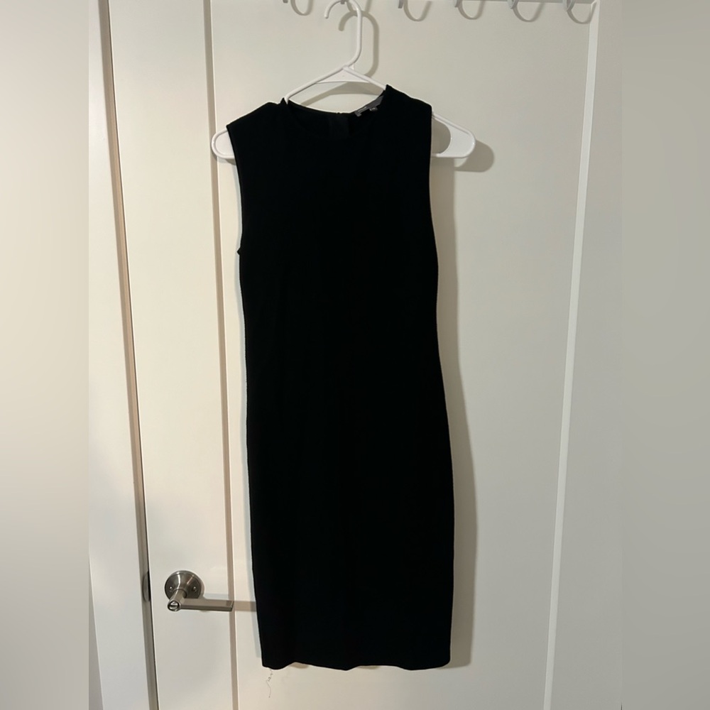 Vince Black Knit Short Sleeve Dress